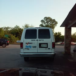 Thrifty Car Rental - Rental car shuttle...takes ya to the airport for free.