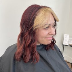 Hair by licializet - Red all over with blonde money piece