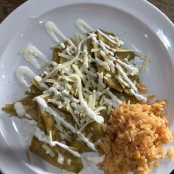 Kalaveras - Enchiladas Verdes and rice, 2nd plate - Mexican Near Me - Orange, California
