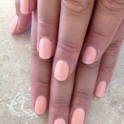 T Nails & Spa - My shellac mani after- love the spring color