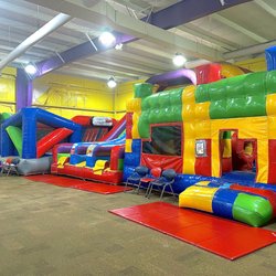 Monkey Joe's - Three of our biggest bouncy houses