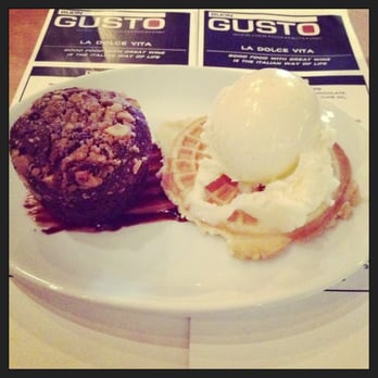 Buon Gusto - Brownie with gelato and pizelle $7 - Pizza Near Me - Guelph, Ontario