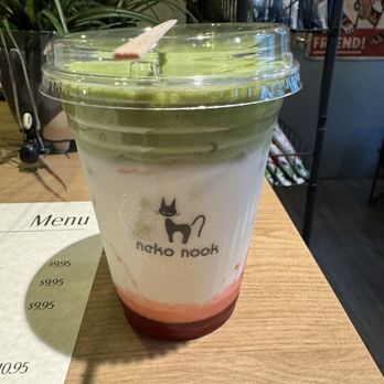 Neko Nook - Strawberry matcha latte - Cafes Near Me - Gaithersburg, Maryland Neko Nook - Strawberry matcha latte - Cafes Near Me - Gaithersburg, Maryland