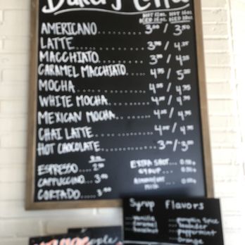 Corner Scone Bakery - Coffee menu, the only pic that turned out OK or I'd post more. - Bakeries Near Me - Lodi, California