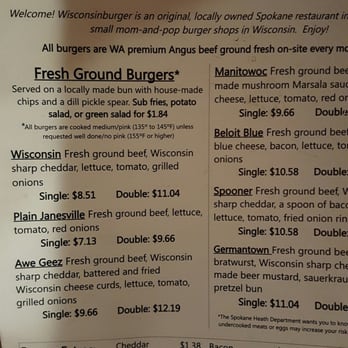 Wisconsinburger - Menu - Burgers Near Me - Spokane, Washington Wisconsinburger - Menu - Burgers Near Me - Spokane, Washington