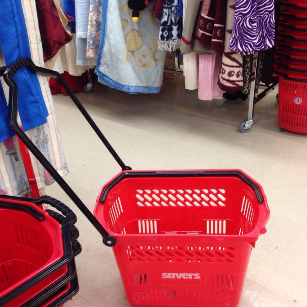 Savers - Cool baskets on wheels with a long handle - Thrift Stores Near Me - Lomita, California Savers - Cool baskets on wheels with a long handle - Thrift Stores Near Me - Lomita, California