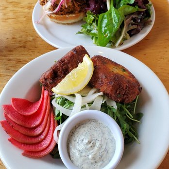 Latona Pub - Crab cakes and pulled pork burger - Pubs Near Me - Seattle, Washington Latona Pub - Crab cakes and pulled pork burger - Pubs Near Me - Seattle, Washington