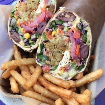 Spitz - Vegan Falafel Wrap and vegan seasoned fries - Mediterranean Near Me - Minneapolis, Minnesota Spitz - Vegan Falafel Wrap and vegan seasoned fries - Mediterranean Near Me - Minneapolis, Minnesota