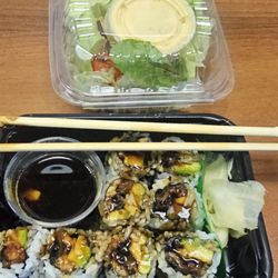 Kaji Sushi & Lounge - My eel rolls and Ginger salad