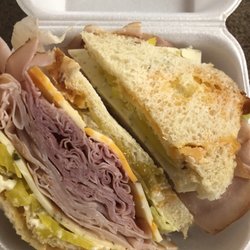 The Old Cook Stove - Double meat and cheese sandwich. Yummmmyy!!!