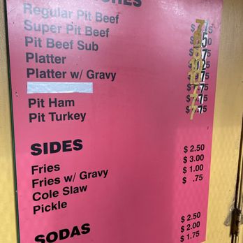 Pioneer Pit Beef - Menu as of 12/23/2023 - Barbeque Near Me - Windsor Mill, Maryland Pioneer Pit Beef - Menu as of 12/23/2023 - Barbeque Near Me - Windsor Mill, Maryland