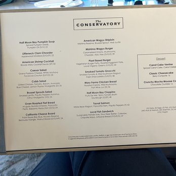 The Conservatory - New American Near Me - Half Moon Bay, California