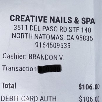 Creative Nails And Spa - For a full acrylic set w/gel & a pedicure. - Nail Salons Near Me - Sacramento, California Creative Nails And Spa - For a full acrylic set w/gel & a pedicure. - Nail Salons Near Me - Sacramento, California