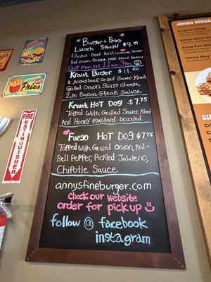 Menu photo 1 Anny's Fine Burger Santee, CA