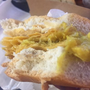 Likkle More Jerk - Sorry could not resist taking a bite out of the chicken patty and coco bread. - Caribbean Near Me - Brooklyn, New York Likkle More Jerk - Sorry could not resist taking a bite out of the chicken patty and coco bread. - Caribbean Near Me - Brooklyn, New York