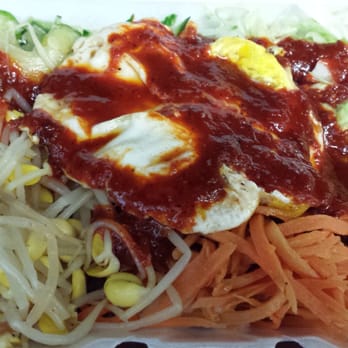 My Deli - korean bibimbap - rice and meat at the bottom. I didn't like the taste of the bean sprout, cucumbers were kinda soggy, this was an ok dish. - Sandwiches Near Me - Quantico, Virginia