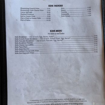 El Camino Dining Room - Menu - Breakfast & Brunch Near Me - Albuquerque, New Mexico