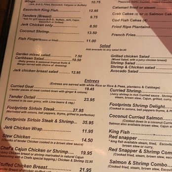 Footprints Cafe - Menu - Caribbean Near Me - Brooklyn, New York