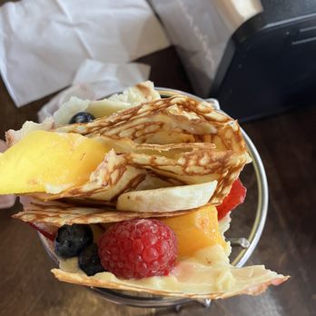 T-swirl Crepe - Mixed *11. T-swirl Fruits Cocktail so yummy - Creperies Near Me - White Plains, New York T-swirl Crepe - Mixed *11. T-swirl Fruits Cocktail so yummy - Creperies Near Me - White Plains, New York
