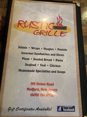 Menu photo 2 Rustic Grille Medford, NJ