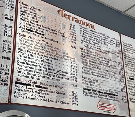 Menu photo 1 Terranova Deli Jersey City, NJ