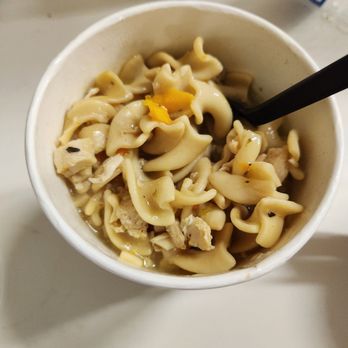 Panera Bread - I got chicken noodle soup to go, and when I got home, I opened this. Where is the broth? - Sandwiches Near Me - Phoenix, Arizona Panera Bread - I got chicken noodle soup to go, and when I got home, I opened this. Where is the broth? - Sandwiches Near Me - Phoenix, Arizona