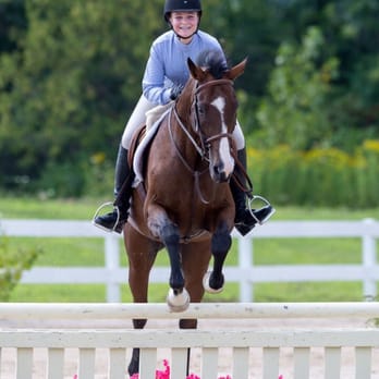 Cross Winds Farm - Anna and her horse levi competing at a show hosted at Cross Winds Farm - Horseback Riding Near Me - Marengo, Illinois