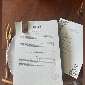 Lutie’s - The menu  Save room for desserts - Modern European Near Me - Austin, Texas