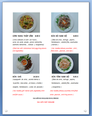 Menu photo 2 Vietnam Mekong Madrid, M