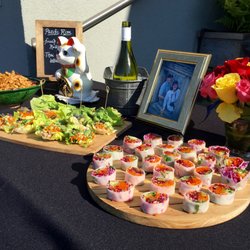 Riverview Farm Catering - Lettuce wraps and vegetarian spring rolls with spicy sweet sauce.
