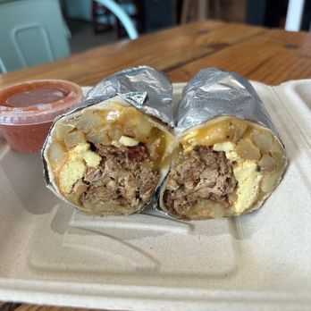 Kono's Northshore - Chuns Breakfast Bomber (Kalua pork and bacon) - Sandwiches Near Me - Kailua, Hawaii