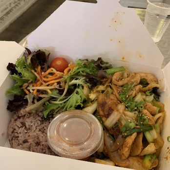 Bae Bae's Kitchen - Purple rice and salad with spicy chicken and the napa cabbage kimchi! So yummyyy! - Korean Near Me - Pittsburgh, Pennsylvania Bae Bae's Kitchen - Purple rice and salad with spicy chicken and the napa cabbage kimchi! So yummyyy! - Korean Near Me - Pittsburgh, Pennsylvania