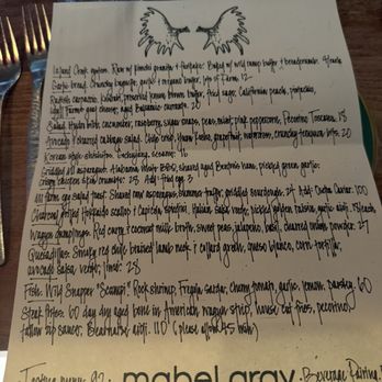 Mabel Gray - Dinner menu 6/3 - New American Near Me - Hazel Park, Michigan