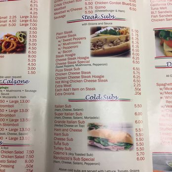 Randazzo's Pizza - a menu for the restaurant - Pizza Near Me - Tremont, Pennsylvania