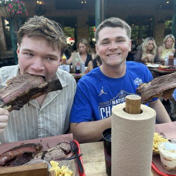 Terry Black's Barbecue - Me and max enjoying our beef ribs - Barbeque Near Me - Fort Worth, Texas