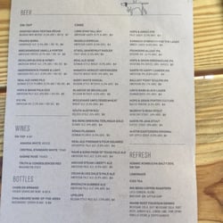 Menu back page