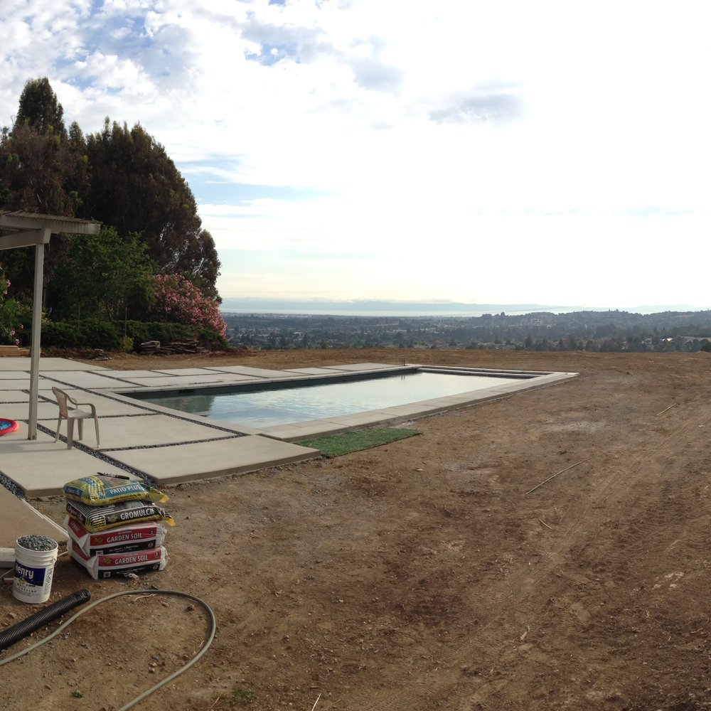 Onelawn - Nick R. Before pic. New pool. Yard graded. Landscaping after grass is installed. - Artificial Turf Near Me - San Lorenzo, California Onelawn - Nick R. Before pic. New pool. Yard graded. Landscaping after grass is installed. - Artificial Turf Near Me - San Lorenzo, California