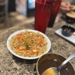 ArigatoBato hibachi Japanese grill - Soup and rice