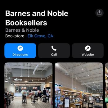 Barnes & Noble - My call to Barnes and Noble to verify the start time. - Bookstores Near Me - Elk Grove, California