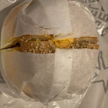 El Bagel - Egg and sausage breakfast sandwich, yum! - Bagels Near Me - Las Vegas, Nevada