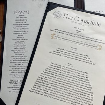The Consulate - Menu - French Near Me - New York, New York The Consulate - Menu - French Near Me - New York, New York
