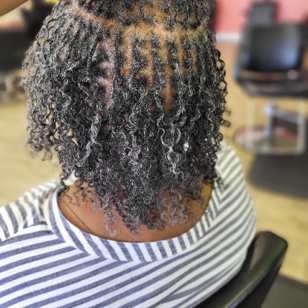 Crowned360 Beauty Bar - Microlocs in progress - Waxing Near Me - Augusta, Georgia