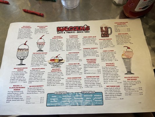 Menu photo 2 Malcolm's Ice Cream & Food Temptations Amarillo, TX