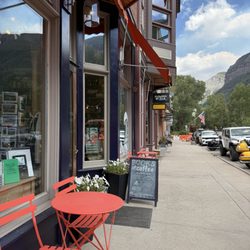 Between the Covers Bookstore & Bruno coffee