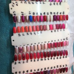 Nails by Sandy - Gel nail color selection.