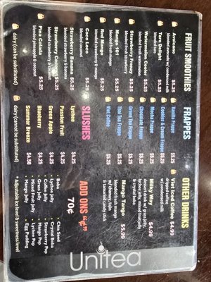 Menu photo 1 Unitea Bubble Tea Arlington, TX