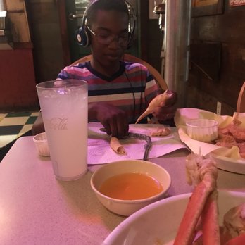 Hook Line & Sinker - Him enjoying my crab - Seafood Near Me - Dallas, Texas