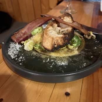 Pig in a Fur Coat - Yolk-filled raviolo - New American Near Me - Madison, Wisconsin Pig in a Fur Coat - Yolk-filled raviolo - New American Near Me - Madison, Wisconsin