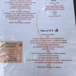Chez Simone - Menus