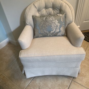 Fine Art Upholstery - One of two chairs passed down from my elderly parenrs - Furniture Reupholstery Near Me - Palm Bay, Florida Fine Art Upholstery - One of two chairs passed down from my elderly parenrs - Furniture Reupholstery Near Me - Palm Bay, Florida